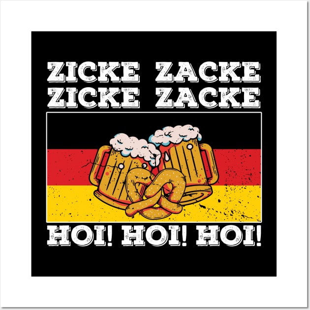 Zicke Zacke Hoi Oktoberfest German Flag Party Wall Art by Daytone